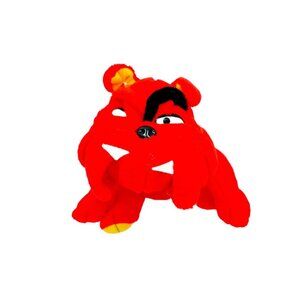 Red Bulldog Liberty Toy Plush 1995 Stuffed Animal 9" Toy Puppy